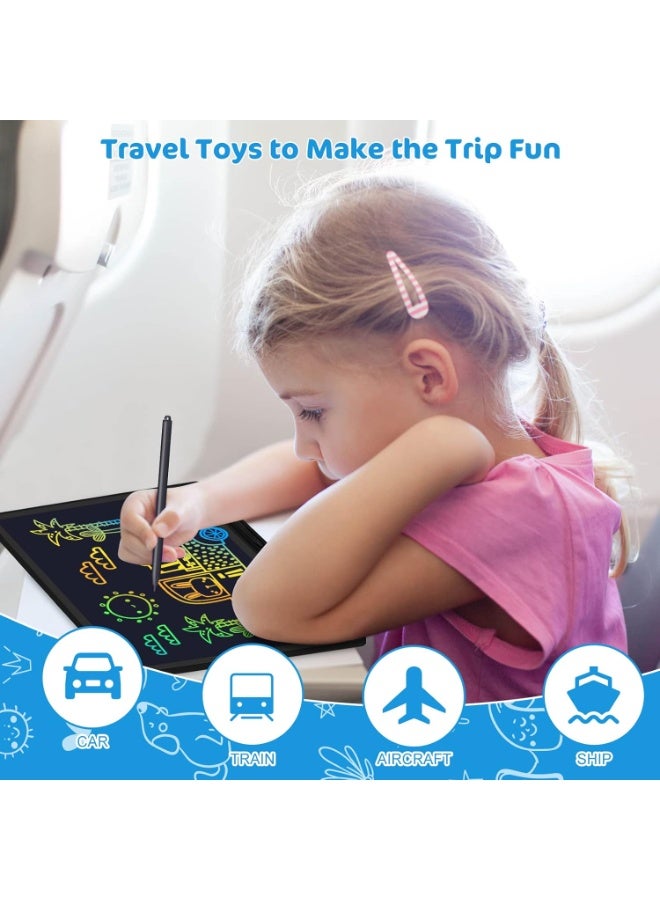 Writing Tablet,16 Inch Colorful Screen Rechargeable  Board Toddler Educational Toys for 3 4 5 6 Years Old Boys Girls Reusable Portable Drawing Tablet Christmas Toys Gifts for Kids (Black) - Image 3